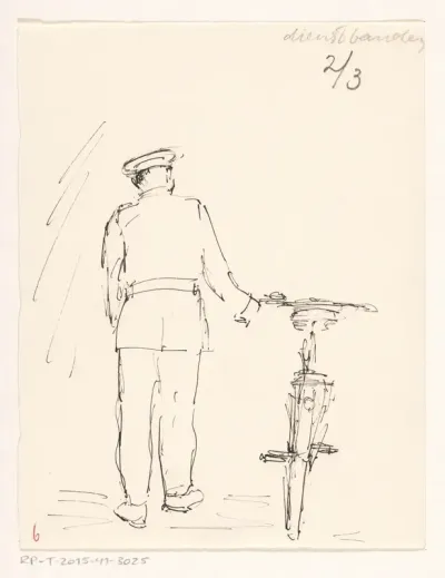 Politieagent met fiets