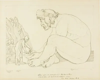 Polyphemus Begging Ulysses for More Wine