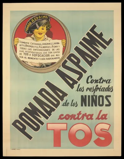 Pomada Aspaime, a remedy for respiratory complaints: advertisement