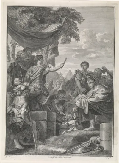 Pompeius laat de brieven van Marcus Peperna verbranden