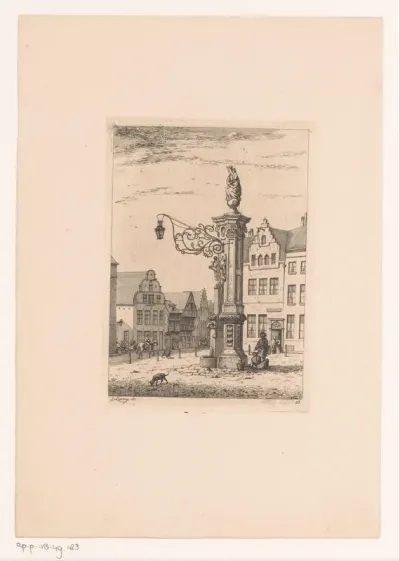 Pompzuil op de Veemarkt in Antwerpen