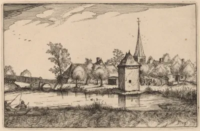 Pond and a Village