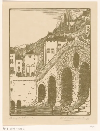 Ponte Pietra over de rivier de Adige in Verona