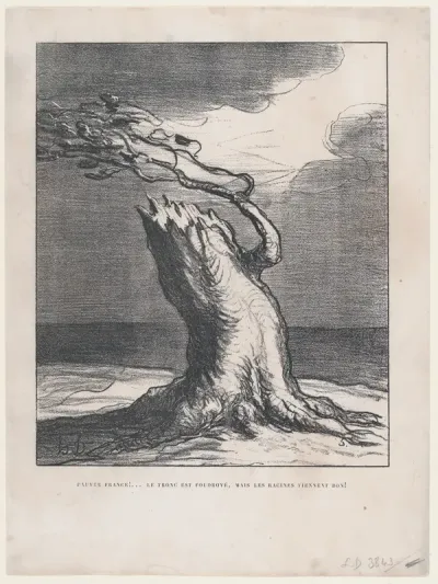 Poor France! The trunk is blasted, but the roots hold!, published in "L'Album du Siège"