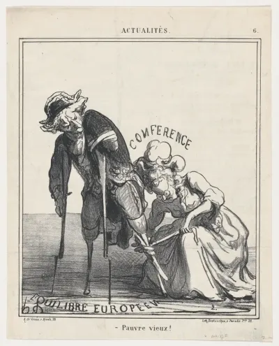 Poor old chap!, from 'News of the day,' published in "Le Charivari"