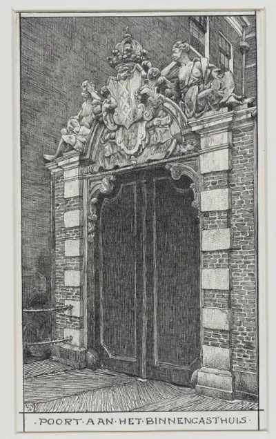 Poort aan het Binnengasthuis te Amsterdam