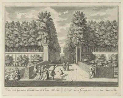 Poort en laan door het sterrenbos bij Kasteel Zuilenstein