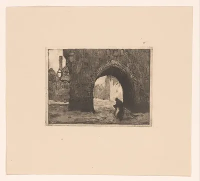 Poort met figuur