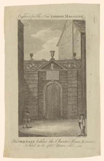 Poort naar het Charter House in Londen