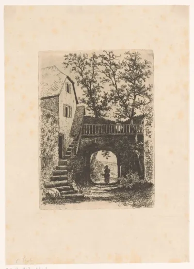 Poort naast een huis