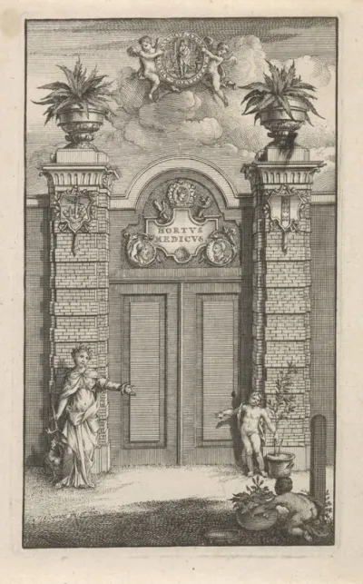 Poort van de Hortus Medicus (Hortus Botanicus) te Amsterdam
