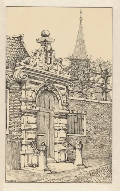 Poort van het Frans Loenenhofje in Haarlem
