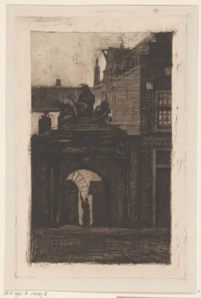 Poort van het Tucht- of Rasphuis te Amsterdam