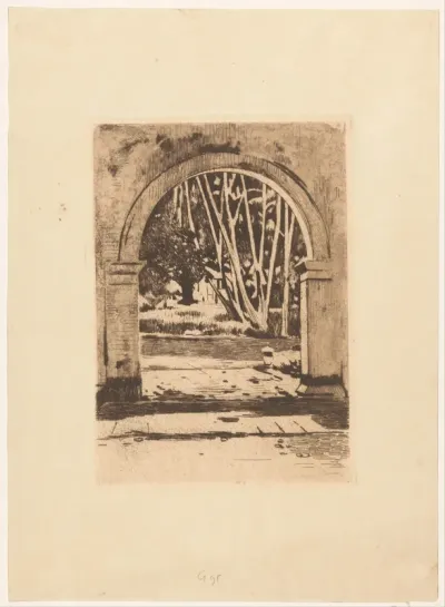 Poort van Hotel Bellevue in Buitenzorg