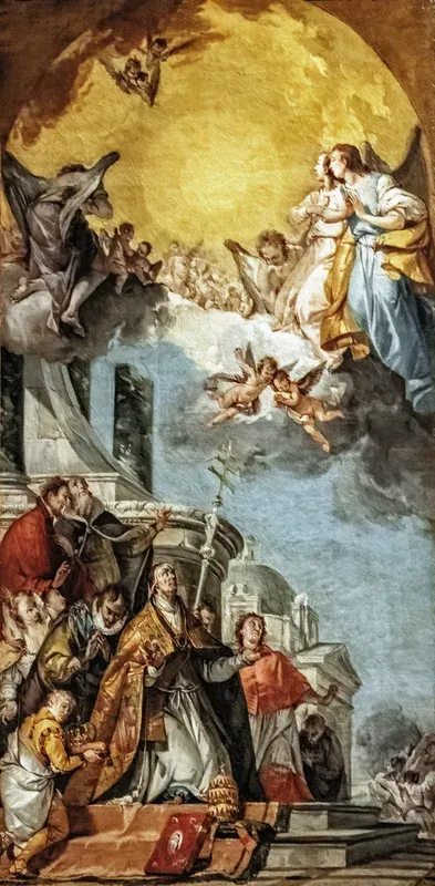 Pope Benedict XI witnesses apotheosis of the Most Holy Name of Mary