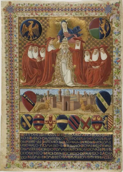 Pope Pius II, frontispiece to a Constitution of the Sienese Church of the Year 1464