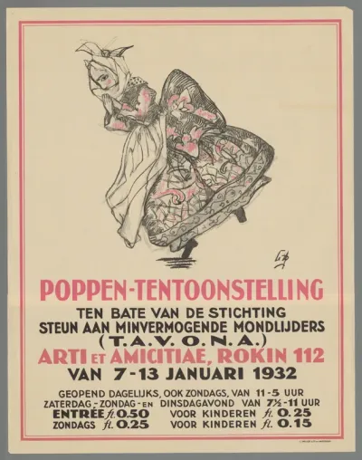 Poppen-tentoonstelling ten bate van de Stichting Steun aan Minvermogende Mondlijders (T.A.V.O.N.A.) (...)
