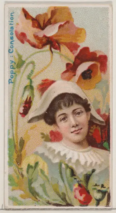 Poppy: Consolation, from the series Floral Beauties and Language of Flowers (N75) for Duke brand cigarettes