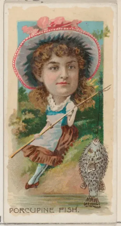 Porcupine Fish, from the series Fishers and Fish (N74) for Duke brand cigarettes