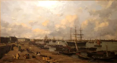 Port de Bordeaux, vue prise du pont de la Bastide