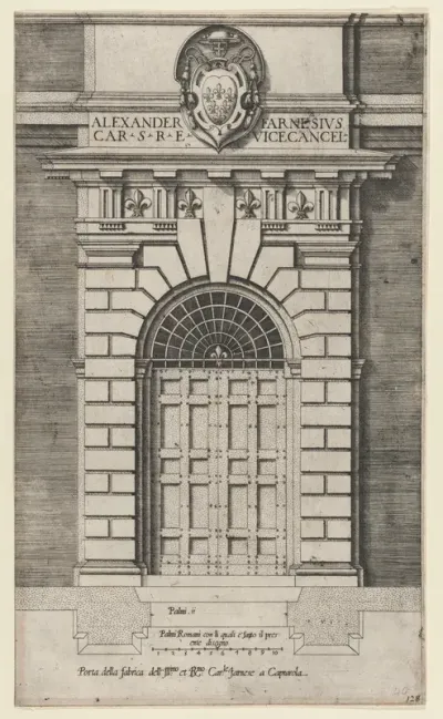 Porta della fabrica of the Farnese Palace, Caprarola, from "Speculum Romanae Magnificentiae"