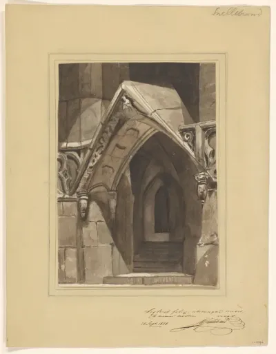 Portaal van een gotische kerk