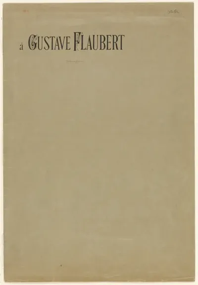 Portfolio Cover for A Gustave Flaubert (Tentation de Saint-Antoine)