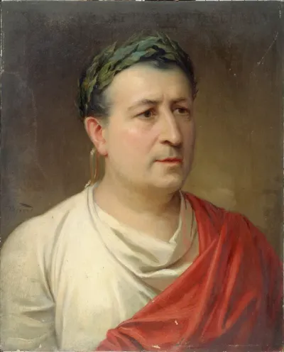 Portrait d'Henri Maubant (1821-1902), sociétaire de la Comédie-Française dans le rôle d'Auguste dans Cinna
