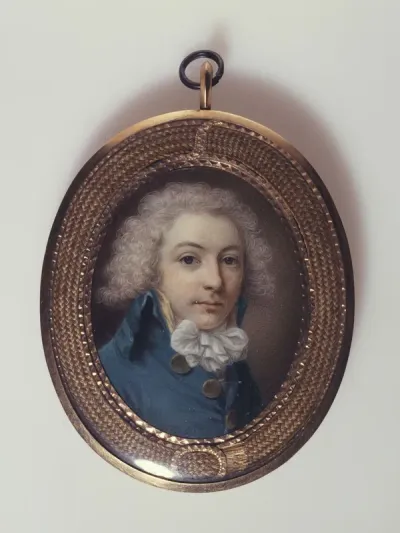 Portrait d'homme vêtu de bleu