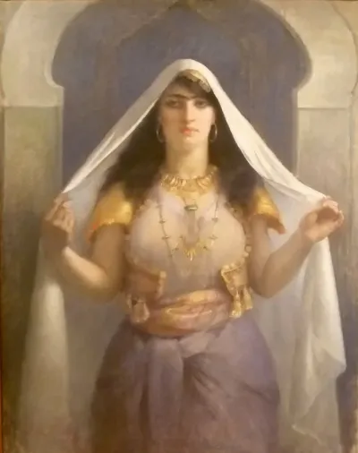Portrait de femme au voile blanc
