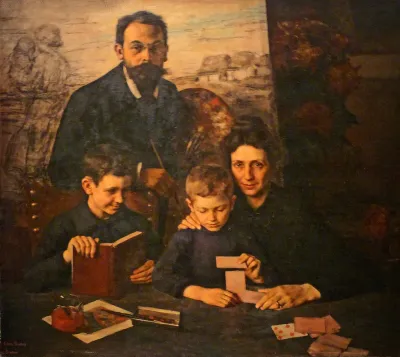 Portrait de la famille du peintre