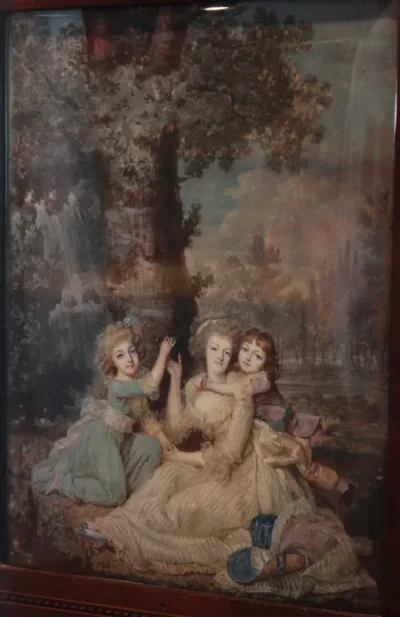 Portrait de la reine Marie-Antoinette, de sa fille et de son second fils