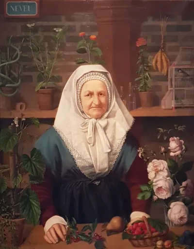 Portrait de Madame Neveu, fleuriste et marchande de fruits