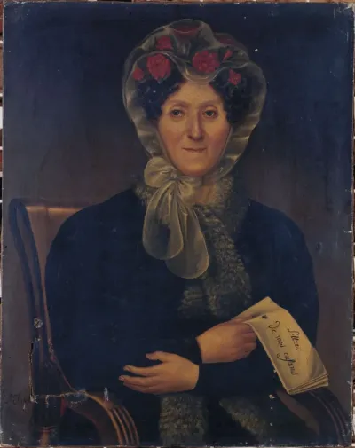 Portrait de Marie-Madeleine-Claudine Perrin, dite Madame Thénard "la Grande" (1757-1849), sociétaire de la Comédie-Française