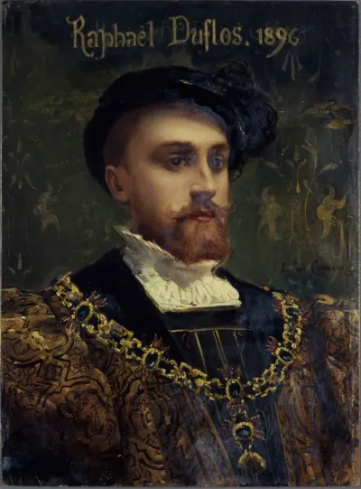Portrait de Raphaël Duflos (1857-1946), sociétaire de la Comédie-Française, dans le rôle de don Carlos d'Hernani