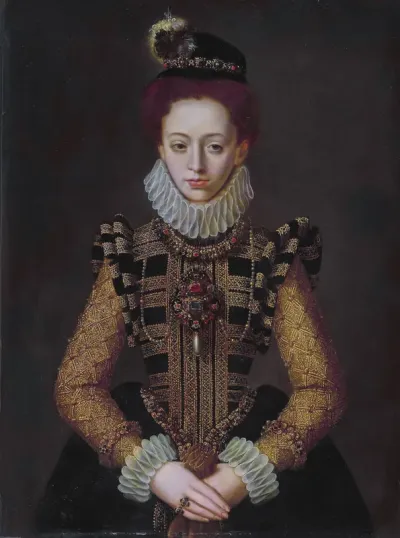 Portrait de Sibylle de Clèves-Juliers-Berg, margravine de Burgau (1557-1628)