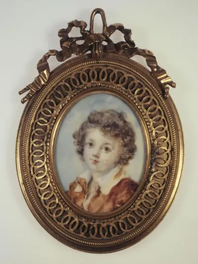 Portrait en buste d'un jeune garçon