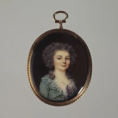 Portrait en buste d'une jeune femme