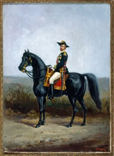 Portrait équestre du général Boulanger (1837-1891), homme politique