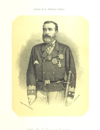 portrait from "Historia de los Voluntarios Cubanos ... Segunda edicion. tom. 1".