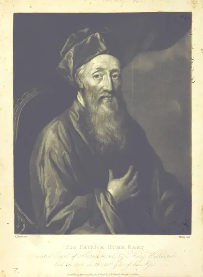 portrait from "Observations on the Historical Work of the late Right Hon. C. J. Fox ... with a narrative of the events which occurred in the enterprize of the Earl of Argyle in 1685, by Sir Patrick Hume".