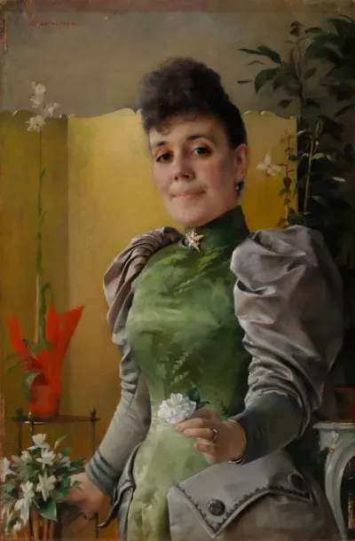 Portrait Mrs Maria von Wahlberg (née Sinebrychoff)