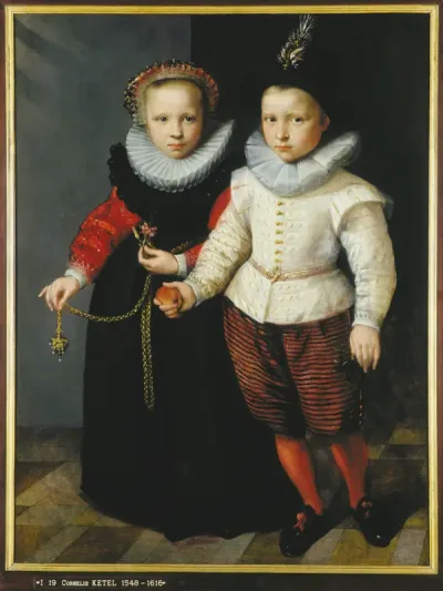 Portrait of a boy and a girl