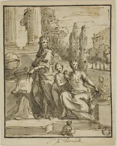 Portrait of a Geographer, Wife, and Child