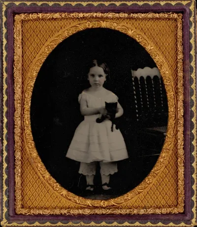 Portrait of a Girl and Cat