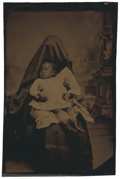 Portrait of a Hidden Woman and Child