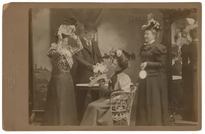 Portrait of a Ladies' Hat Salesman