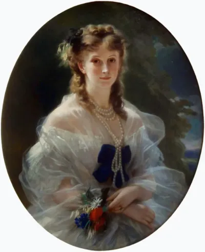 Portrait of a Lady in white, The Duchess of Morny, born Sophie Troubetzkoy