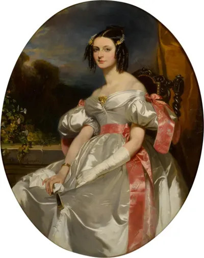 Portrait of a Lady with Pink Sash