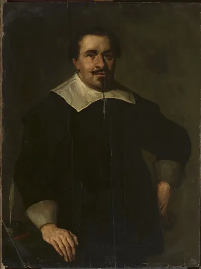 Portrait of a man aged 39 with an inkwell